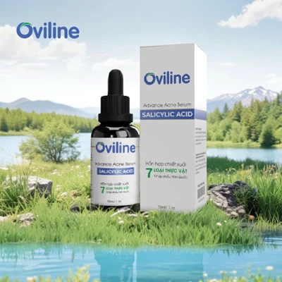 Serum ngừa mụn mờ thâm nám chống lão hóa Oviline 15ml